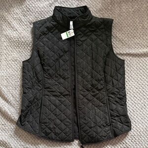 Van Heusen Black Quilted Vest - Sleeveless
